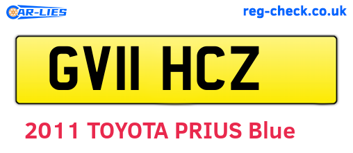 GV11HCZ are the vehicle registration plates.