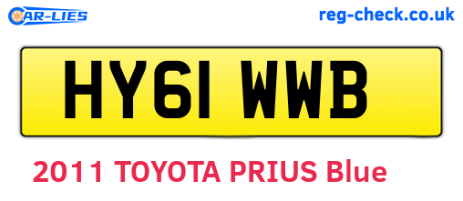 HY61WWB are the vehicle registration plates.