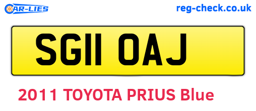 SG11OAJ are the vehicle registration plates.