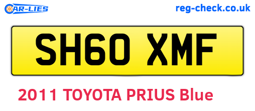 SH60XMF are the vehicle registration plates.
