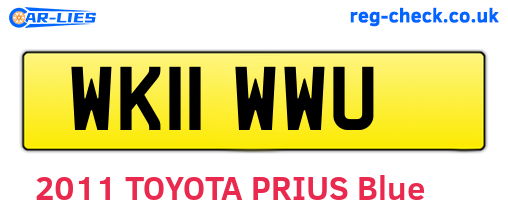 WK11WWU are the vehicle registration plates.