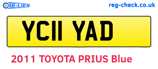 YC11YAD are the vehicle registration plates.