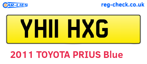 YH11HXG are the vehicle registration plates.