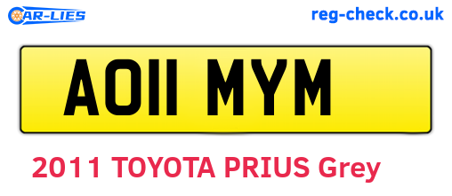 AO11MYM are the vehicle registration plates.