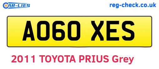 AO60XES are the vehicle registration plates.