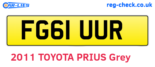FG61UUR are the vehicle registration plates.