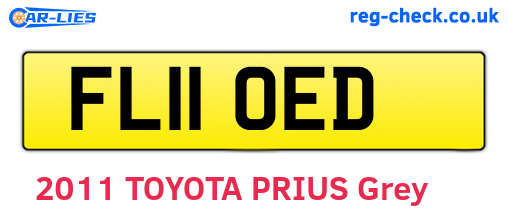 FL11OED are the vehicle registration plates.