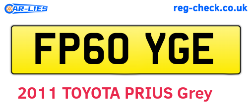 FP60YGE are the vehicle registration plates.