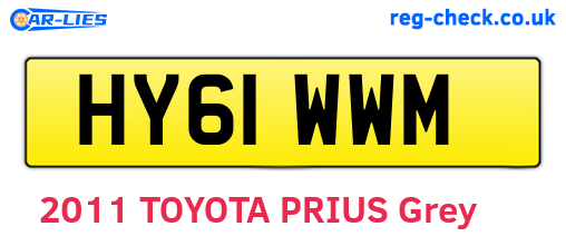 HY61WWM are the vehicle registration plates.