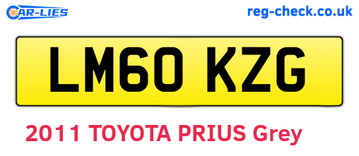 LM60KZG are the vehicle registration plates.