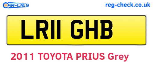 LR11GHB are the vehicle registration plates.