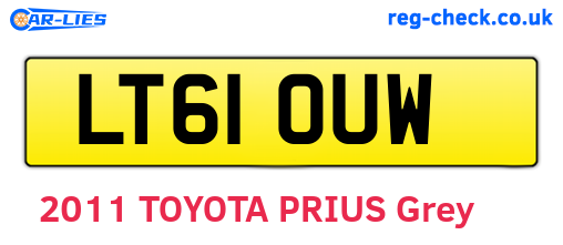 LT61OUW are the vehicle registration plates.