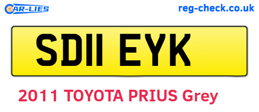 SD11EYK are the vehicle registration plates.