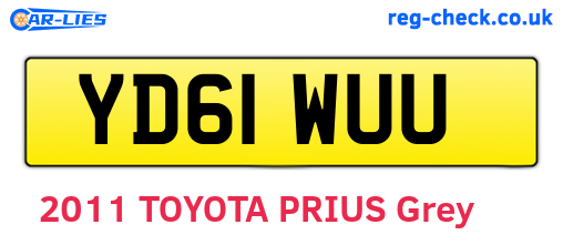 YD61WUU are the vehicle registration plates.