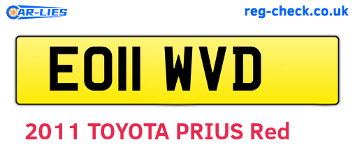 EO11WVD are the vehicle registration plates.