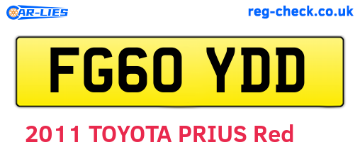 FG60YDD are the vehicle registration plates.