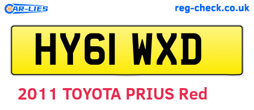 HY61WXD are the vehicle registration plates.