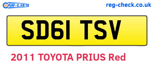 SD61TSV are the vehicle registration plates.
