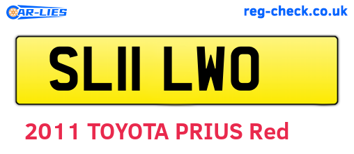 SL11LWO are the vehicle registration plates.