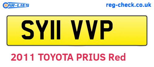 SY11VVP are the vehicle registration plates.