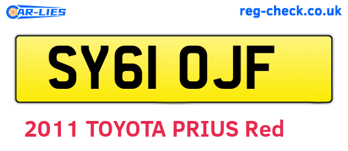 SY61OJF are the vehicle registration plates.