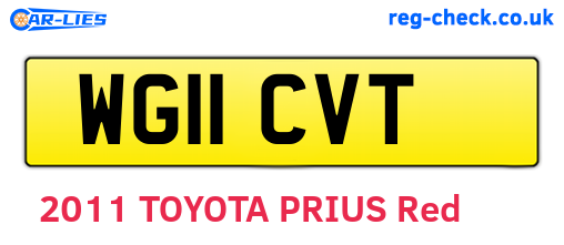 WG11CVT are the vehicle registration plates.