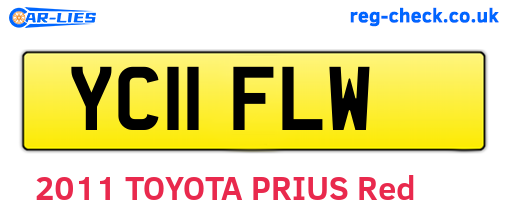 YC11FLW are the vehicle registration plates.
