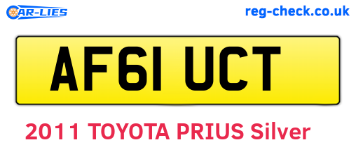 AF61UCT are the vehicle registration plates.