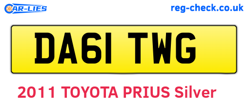 DA61TWG are the vehicle registration plates.