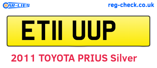 ET11UUP are the vehicle registration plates.