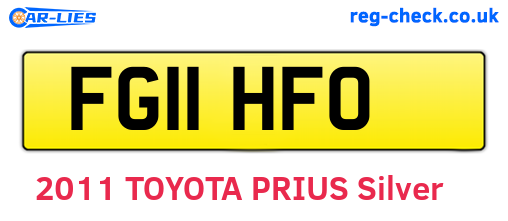 FG11HFO are the vehicle registration plates.