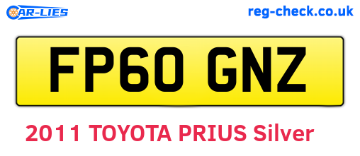 FP60GNZ are the vehicle registration plates.