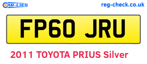 FP60JRU are the vehicle registration plates.