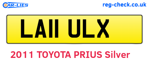 LA11ULX are the vehicle registration plates.