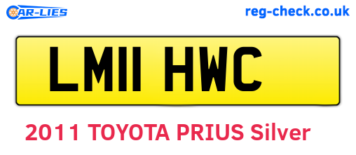 LM11HWC are the vehicle registration plates.