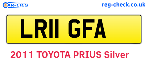 LR11GFA are the vehicle registration plates.