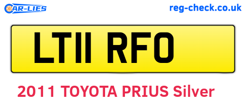 LT11RFO are the vehicle registration plates.