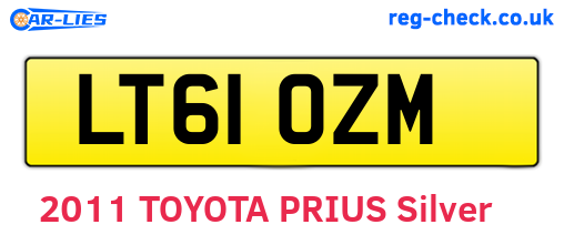 LT61OZM are the vehicle registration plates.