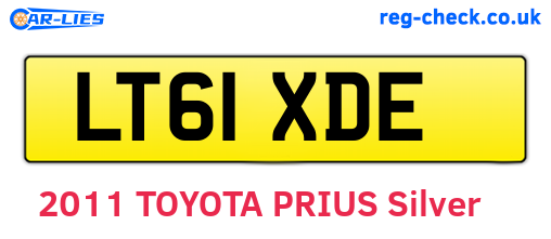 LT61XDE are the vehicle registration plates.