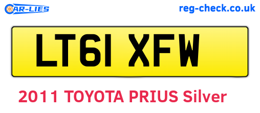 LT61XFW are the vehicle registration plates.