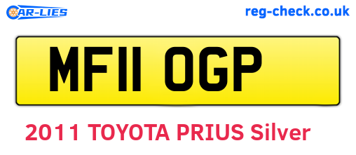 MF11OGP are the vehicle registration plates.