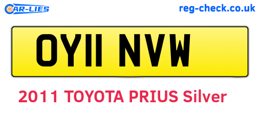 OY11NVW are the vehicle registration plates.