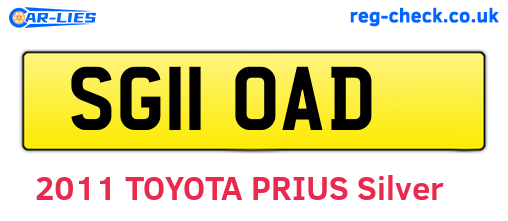 SG11OAD are the vehicle registration plates.