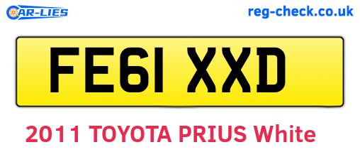 FE61XXD are the vehicle registration plates.