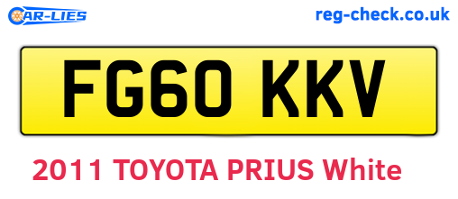 FG60KKV are the vehicle registration plates.