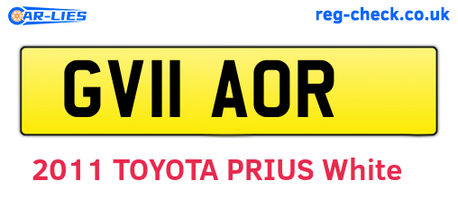 GV11AOR are the vehicle registration plates.