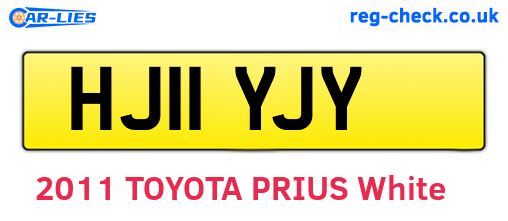 HJ11YJY are the vehicle registration plates.