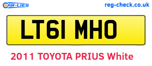 LT61MHO are the vehicle registration plates.