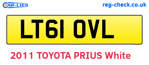LT61OVL are the vehicle registration plates.