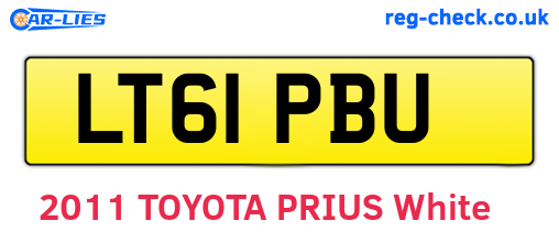 LT61PBU are the vehicle registration plates.